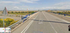 Obras en el paso superior de la A-23 a la altura de Caminreal